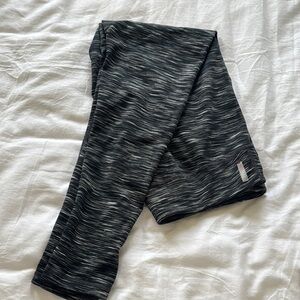 Zella Black and Gray Leggings with Wide Waistband